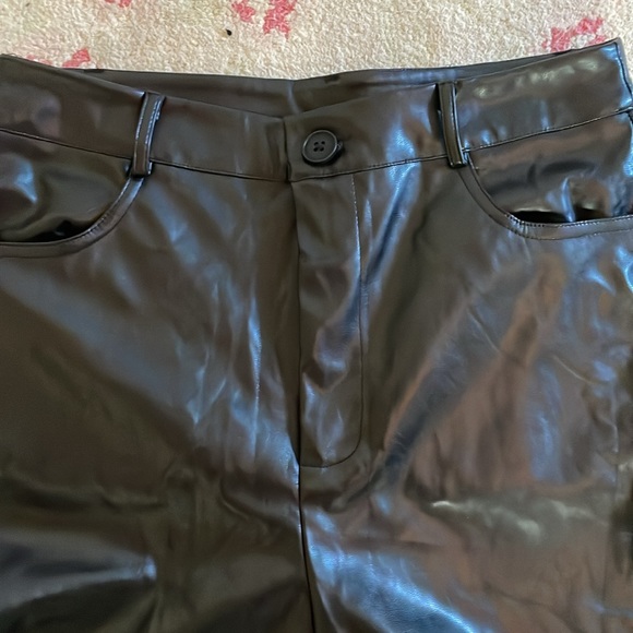 High waisted flare leather pants size M - Picture 5 of 7